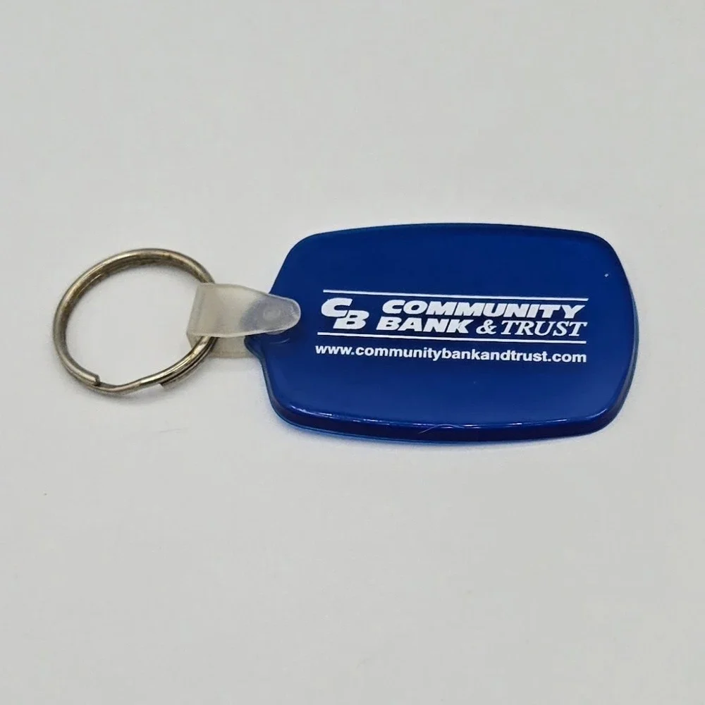 Vintage Community Bank & Trust Keychain‎ Key Fob blue